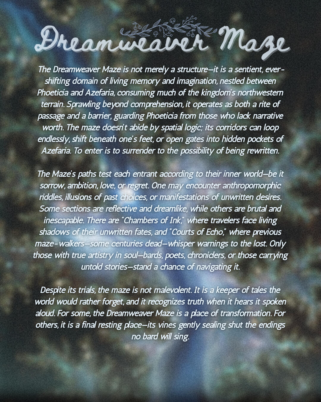 Dreamweaver Maze
